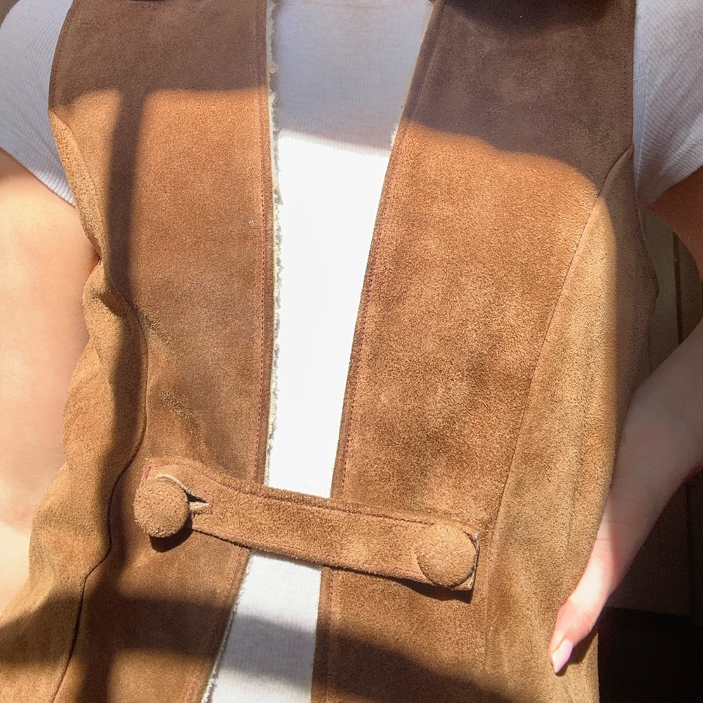 Vintage Genuine Suede Leather Vest